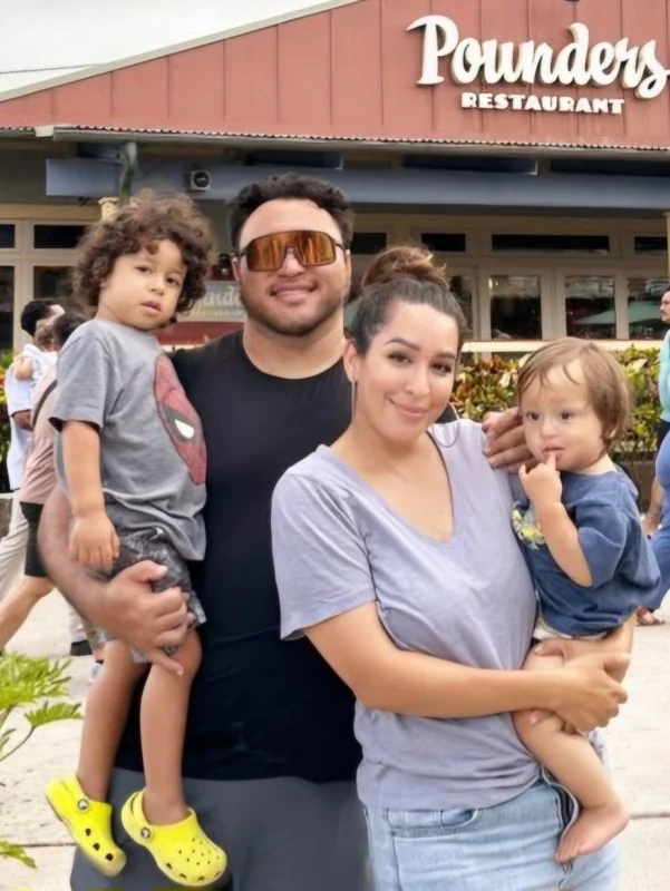 Karina Pearl with her family
